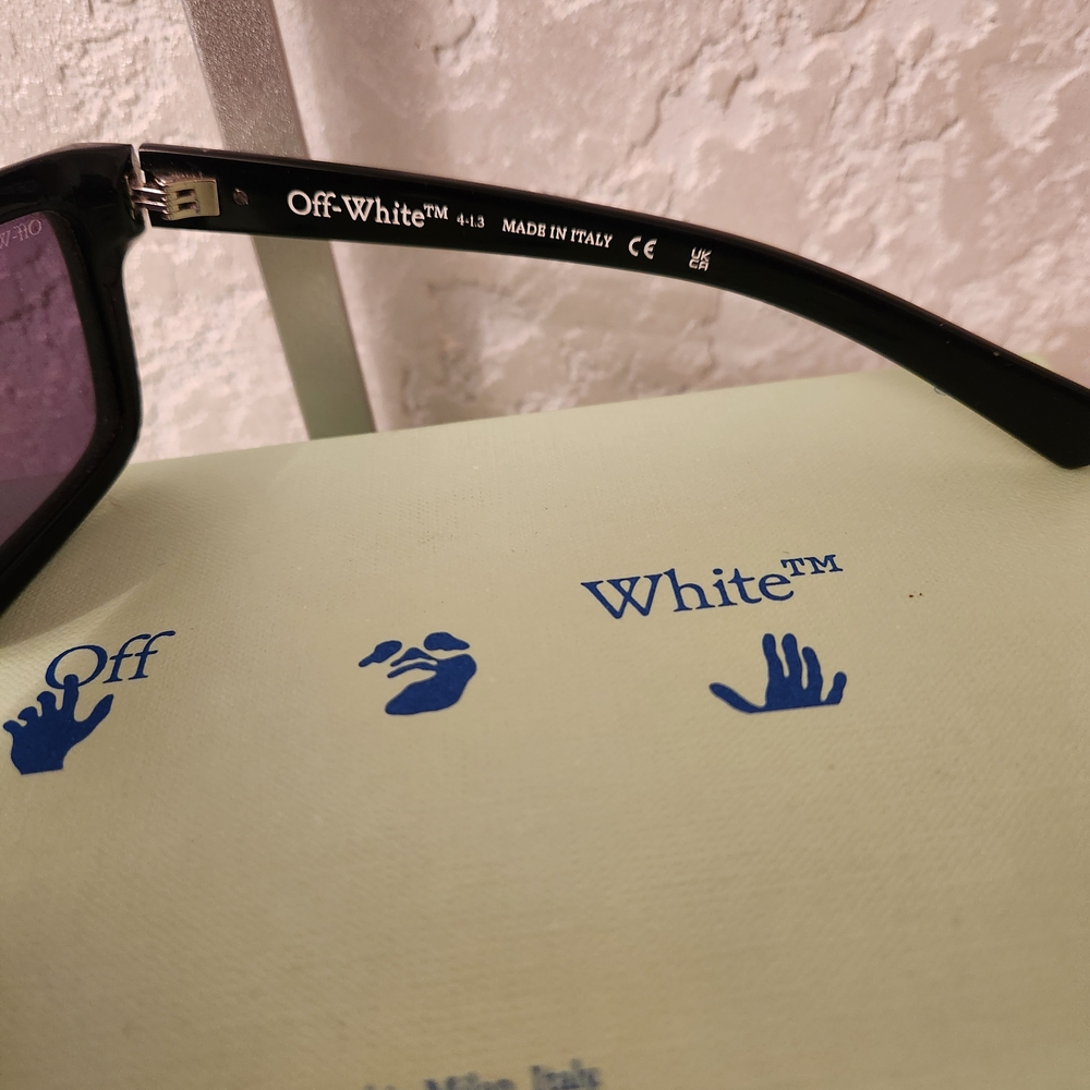 Off-White Black Rectangular Sunglasses - image 4